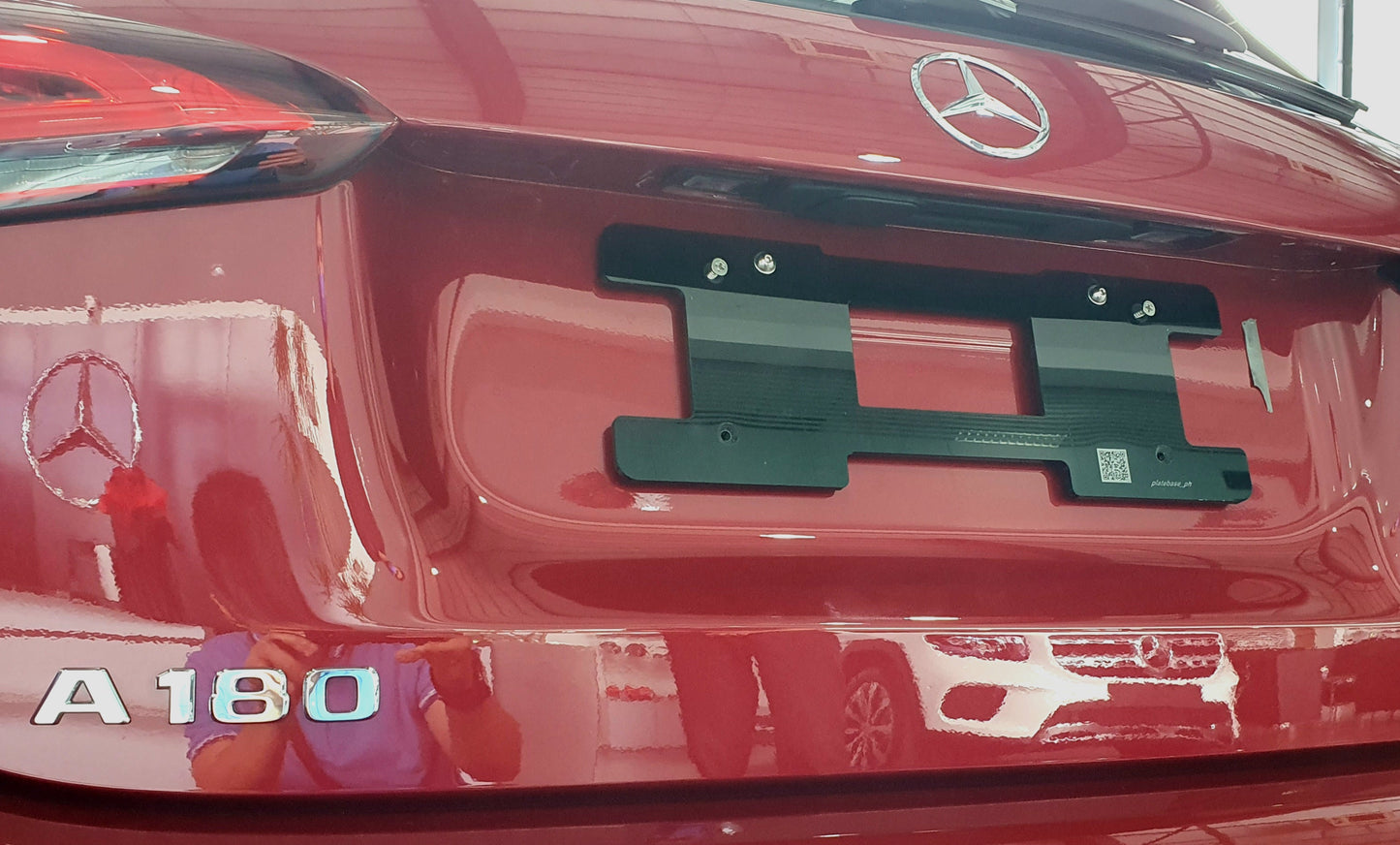 Plate adaptor (rear) for Mercedes-Benz