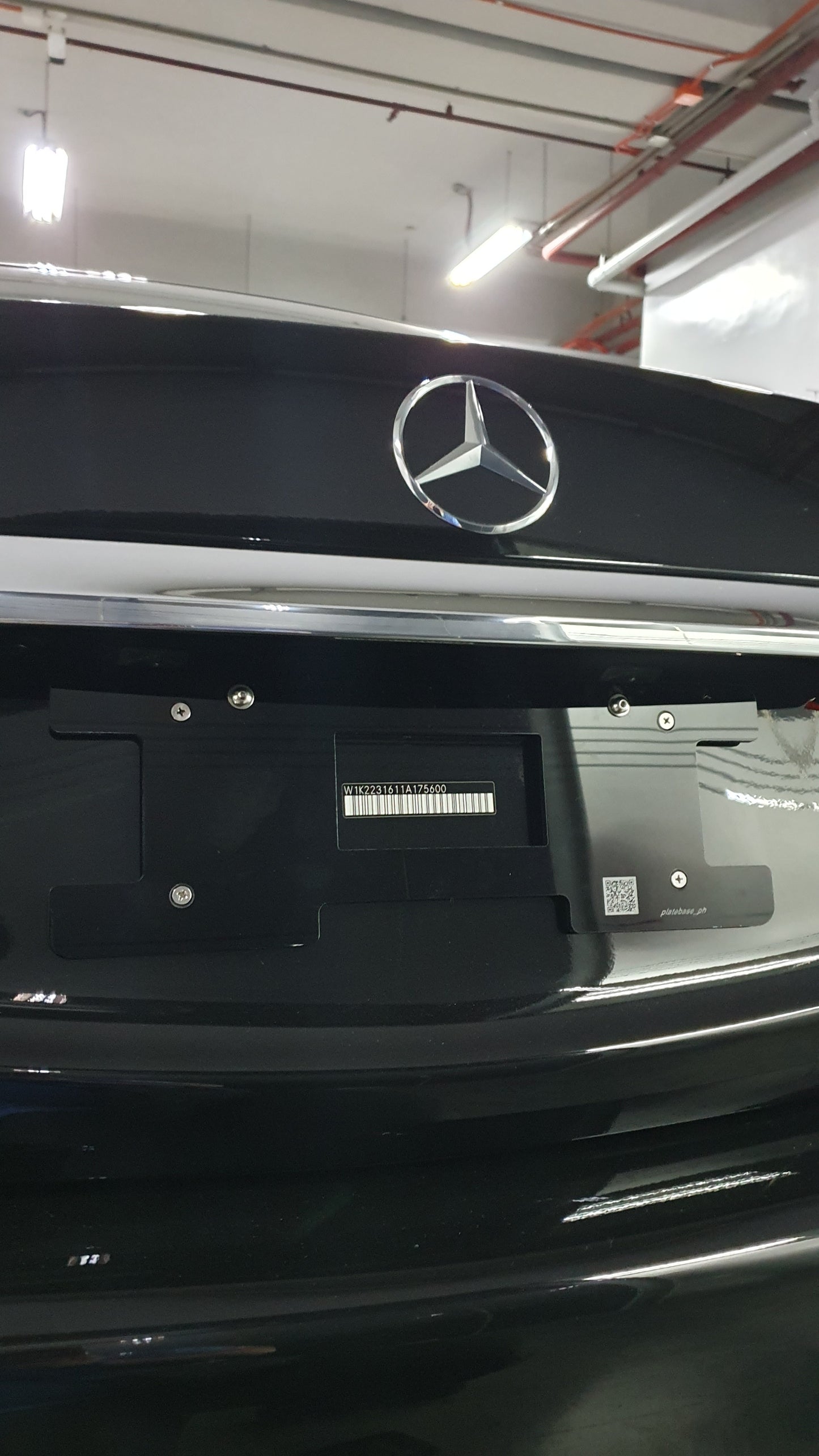 Plate adaptor (rear) for Mercedes-Benz