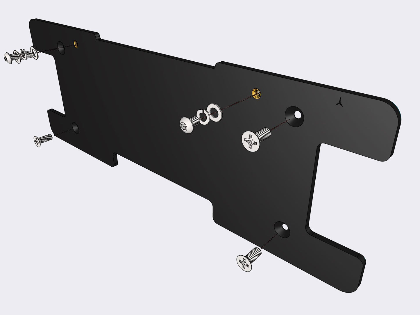 Plate adaptor (rear) for Mercedes-Benz