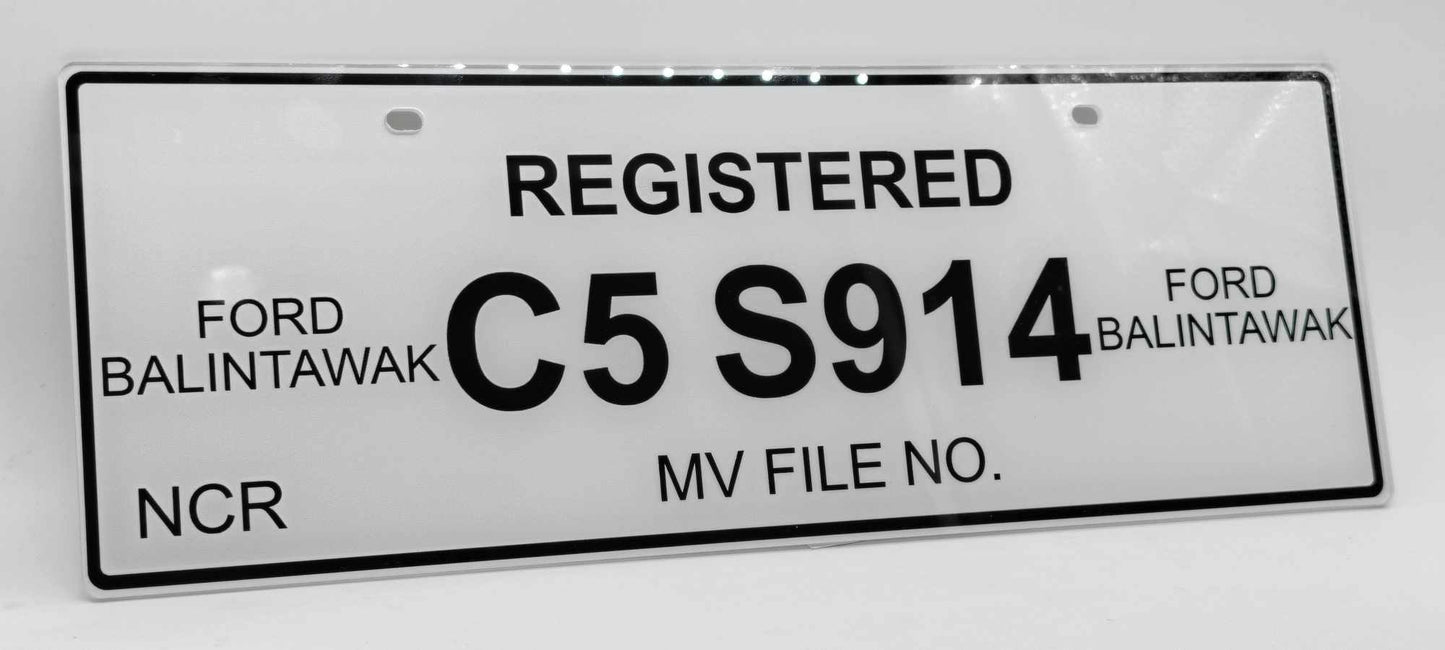 Temporary PH license plates