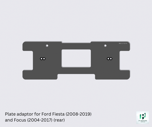 Plate adaptor (rear) for Ford Fiesta (2008-2019) and Ford Focus (2004-2017)
