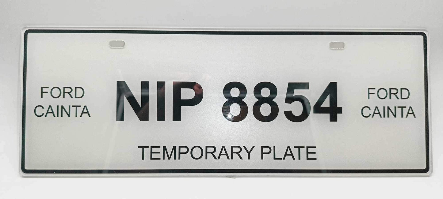 Temporary PH license plates